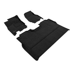 3D Mats USA Floor Made of Rubber Black Molded Liner, Front & Second Row, Limited Warranty L1FR15304709