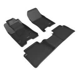 3D Mats USA Floor Made of Rubber Black Molded Liner, Front & Second Row, Limited Warranty L1GM03301509