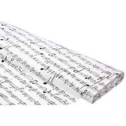 Tissu coton à impression numérique "notes", noir/blanc, série "Ria"