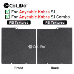 For Anycubic Kobra S1 build plate black textured pei Sheet 264x276 Double Sided Bed Plate For Anycubic Kobra S1 printer heatbed