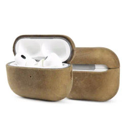 Vintage Crazy Horse Leather Case For Airpods Pro 2 Cases airpods4 3 Wireless Bluetooth Headphone Earphone Box Protective Cover
