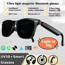 Nouvelle caméra musique intelligente femmes hommes sport lunettes de soleil casque sans fil Bluetooth parlant casque HIFI Audio Bluetooth lunettes