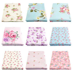 Rose Floral Cotton Fabric Patchwork Quilting Sewing Cloth Craft Bedding Decoration Teramila Fabrics Tissue Clothing Home Textile