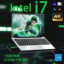 2025 Intel Core i7 7500U Portable Laptop Computer 14.1 inch FHD Gaming Laptops Windows 11 SSD 2TB DDR4 12GB PC Notebook