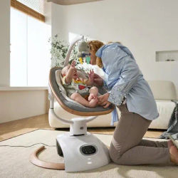 2025 New Electric Baby Rocking Chair Newborn Baby Sleep Rocking Bed Multi-mode Baby Cradle Electric Children's Swing
