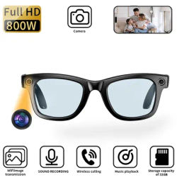 LIGE New 800W Pixels Camera Smart Glasses Shooting Video Anti-shake Voice Assistant Bluetooth Call AI Translation Smart Glasses