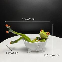 Resin Funny Frog Figurines: Interior Decoration Accessories & Personalized Gifts b