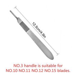 Carbon Steel Surgical Blades For Phone Repair, Carving, Eyebrow Grooming, Animal Care & Scalpel Knife Precision Cutter no.3 Handle
