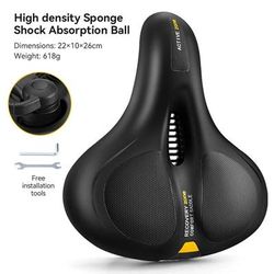 ROCKBROS Rainproof Memory Foam Bicycle Saddle With Shock Absorption And Reflective Design yellow