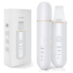 Ultrasonic Skin Scrubber Blackhead Remover Face Lift Machine white
