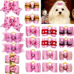 Glitter Dog Bow Hairpin: Puppy Crown Clips For Pet Royalty 6