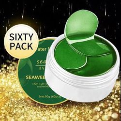 Seaweed Hyaluronic Acid Eye Mask, Anti Aging Collagen Patches For Dark Circles And Eye Bags green