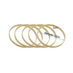 5pcs Floral Wreath Hoop Wooden Ring Bamboo Circle Frame DIY Craft Tools Wedding Christmas Decor 12cm