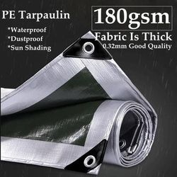 Premium 140 180GSM Outdoor Rainproof PE Tarpaulin For Camping Tent, Gazebo, And Furniture Cover Waterproof Sun Shade N 2mx1.5m 180GSM