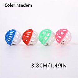 Interactive Cat Toys: Colorful Kitten Play Balls With Lightweight Bells Color: 1PC 3.8 Small Mesh