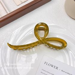 Fashion Jelly Color Bow Hair Claw Clip, Elegant Headband Hairpin Accessory For Women & Girls green