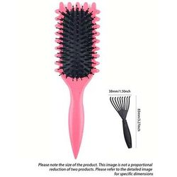 New Fashionable Massage Air Cushion Comb Bouncing Style Curly Hair Comb For Big Waves And Volume b Rose Red