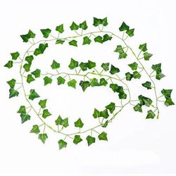 Green Silk Artificial Hanging Christmas Garland DIY Home Wedding Party Decor 6 Pcs Color: Creeper Leaf