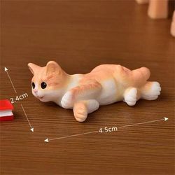 Cute Cartoon Animal Cat Resin Miniature Kawaii Desk Ornament For Home Decor Style K