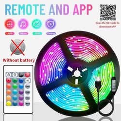 Smart LED Strip Lights: APP Controlled For TV Backlight, Christmas & Home Decor 3keys Button Control 4 M