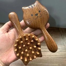 Premium Sandalwood Scalp Massage Comb Toothed Hair Comb For Head Pressure Relief & Body Beautify Massage Premium Sandalwood Scalp Massage Comb Toothed Hair Comb For Head Pressure Relief & Body Beautify Massage