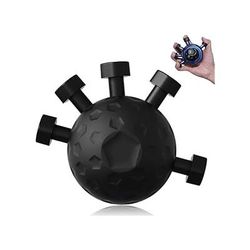 Five Finger Grip Strength Trainer Resistance Hand Exerciser For Stress Relief & Home Fitness black