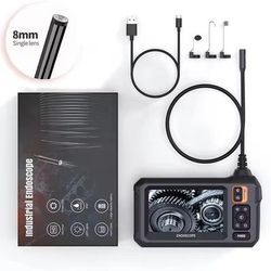 Industrial Endoscope Camera 8mm HD 1080P Waterproof Inspection Borescope With IPS Screen 1m 8mm Single Lens