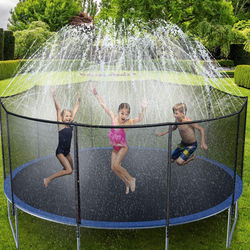 Trampoline Sprinkler Attachment System Fun Heat Buster Water Game For Kids 8m