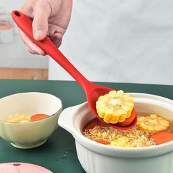 Non Stick Heat Resistant Long Red Silicone Spoon Non Stick Heat Resistant Long Red Silicone Spoon