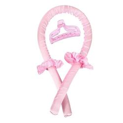 Heatless Curling Rod Headband No Heat Hair Curlers pink