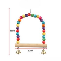 Bird Chewing Toy: Parrot Swing, Hanging Ring, Cotton Rope Bite Resistant Tearing Toy For Pet Bird Cage Training small