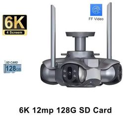 10K 6K WiFi PTZ Surveillance Camera With Auto Tracking And Four Lenses 6k Wifi + 128gb au