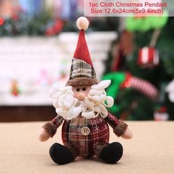 Merry Christmas Decor: Snowman Doll, Elk, Santa Claus Ornaments Navidad & Happy New Year 2024 Gifts Santa Claus