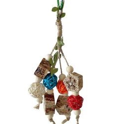 Vibrant Hanging Parrot Molar Toy: Ideal For Training & Play 2