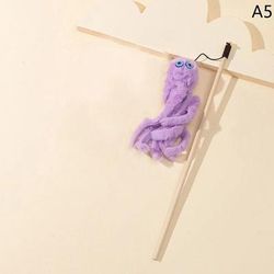 Interactive Funny Cat Stick Octopus Plush Toy Teaser Kitten Rod For Pet Play 5