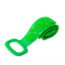 Exfoliating Silicone Wet & Dry Body Scrubber Brush Green