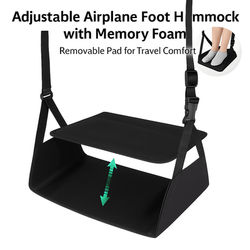 Adjustable Airplane Foot Hammock With Memory Foam Removable Pad For Travel Comfort Adjustable Airplane Foot Hammock With Memory Foam Removable Pad For Travel Comfort