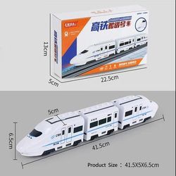 High Speed Electric Train Toy Car For Kids, DIY Simulation Model With Sound & Light, Educational Gift For Boys & Girls 3 Carriages