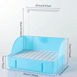 Electric Bird Bathing Basin With Automatic Water Circulation blue