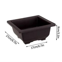 Purple Clay Succulent Pots: Outdoor Garden Bonsai Planters Square L