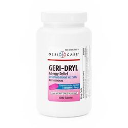 Geri-Care Allergy Relief 25 mg Strength Tablet 1,000 per Bottle (558679_BT)