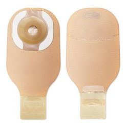 Premier Ostomy Pouch One-Piece System 12 Inch Length Flat, Pre-Cut 1 Inch Stoma Drainable (1018091_BX)