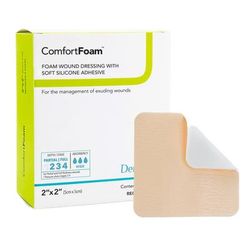 ComfortFoam Foam Dressing 2 X 2 Inch Without Border Film Backing Silicone Face Square Sterile (946505_BX)