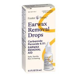 Foster & Thrive Ear Wax Remover 0.5 oz. Otic Drops 6.5% Strength Carbamide Peroxide (1244614_EA)