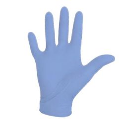 Aquasoft Exam Glove Medium NonSterile Nitrile Standard Cuff Length Textured Fingertips Blue Chemo Tested (975530_BX)