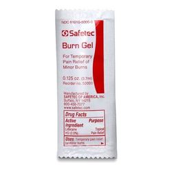 Safetec Burn Relief Lidocaine Topical Gel 3.5 Gram Individual Packet (794142_BX)