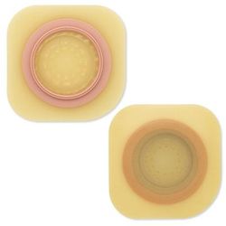 Pouchkins SoftFlex Ostomy Barrier Precut, Standard Wear Adhesive without Tape 1-3/4 Inch Floating Flange Green Code System Polymer / Copolymer Plastic