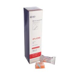 BD E-Z Scrub Impregnated Scrub Brush Polyethylene Bristles / Sponge Red (436489_CS)