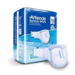 Attends Bariatric Unisex Adult Incontinence Brief 2X-Large Disposable Heavy Absorbency (950227_CS)