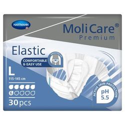 MoliCare Premium Elastic 6D Unisex Adult Incontinence Brief Large Disposable Moderate Absorbency (1174288_CS)